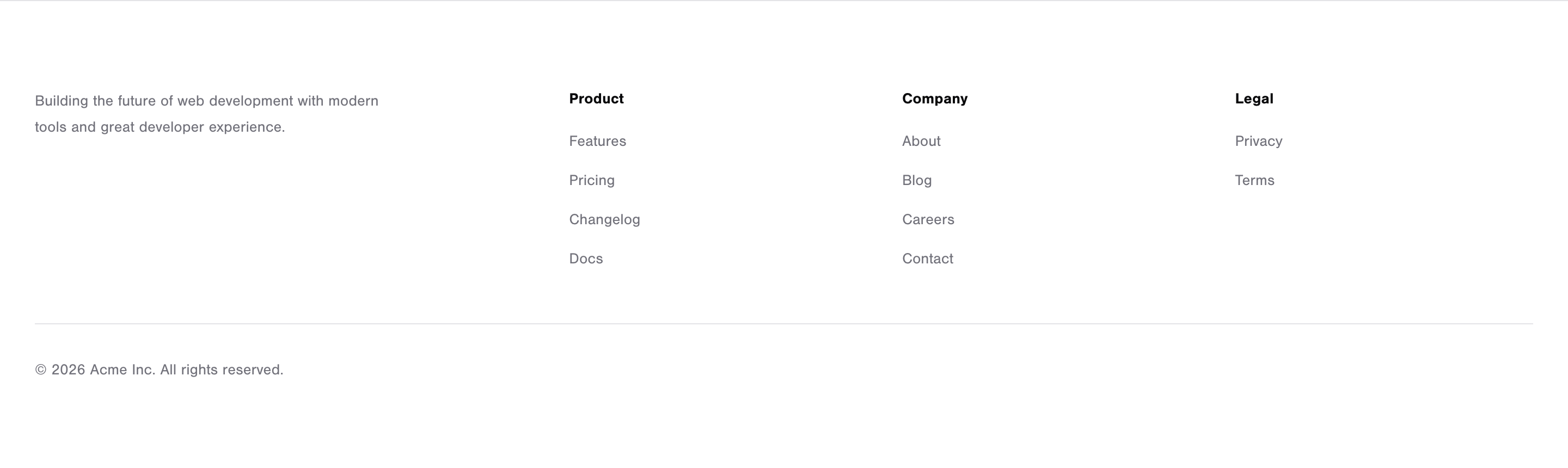Multi-Column Footer preview