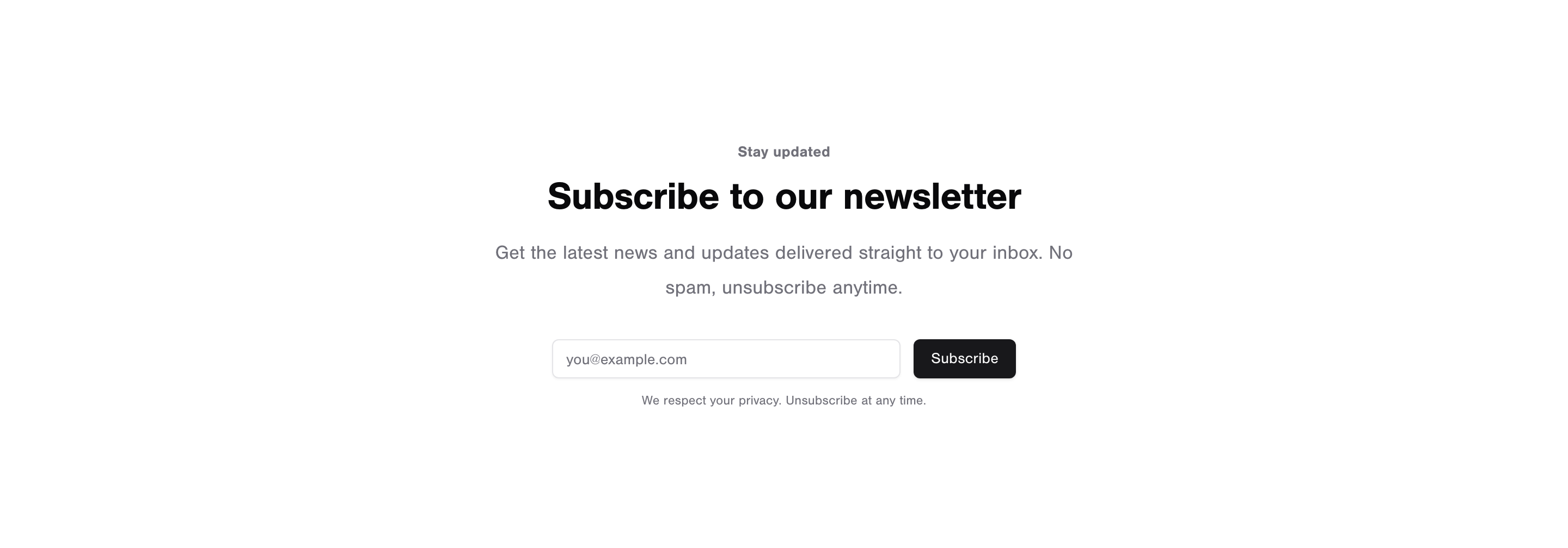Newsletter Signup preview
